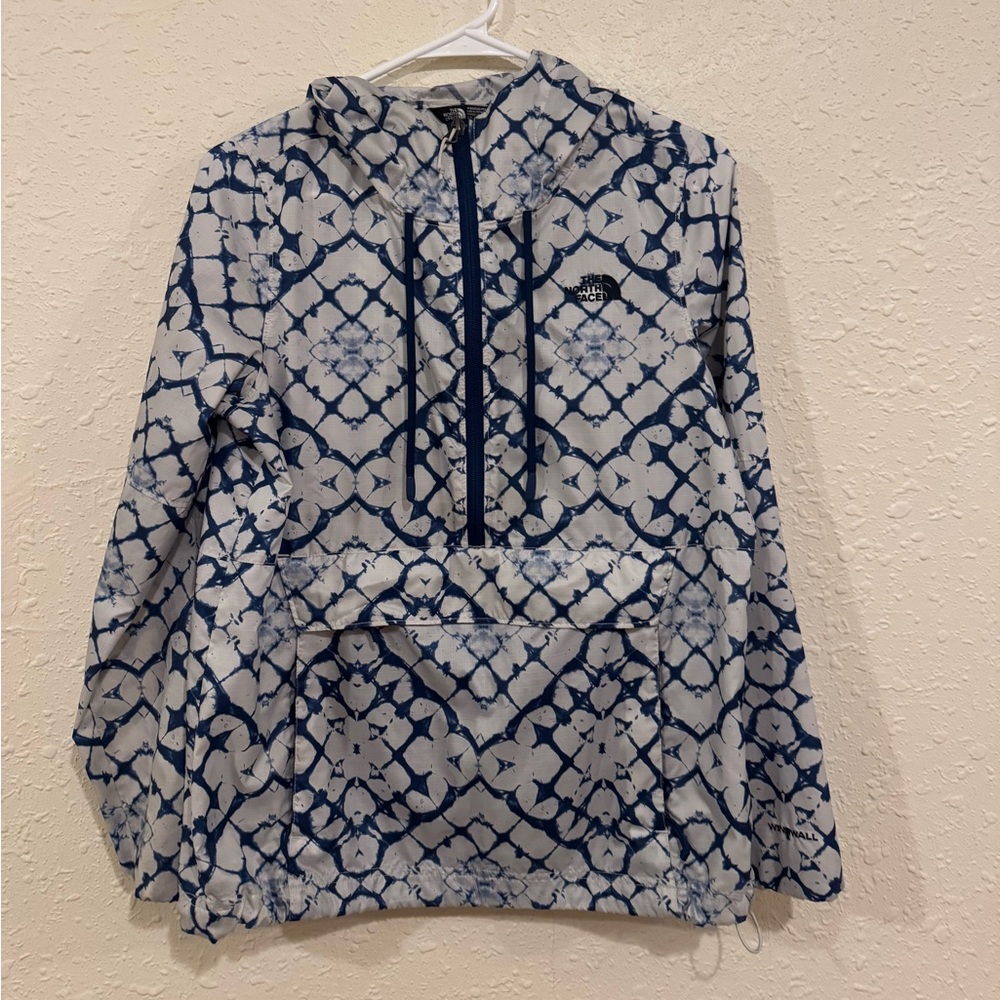 The North Face Blue Tiedye Shibori Windbreaker/Raincoat